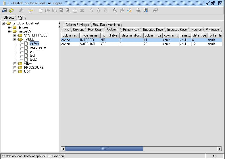 How to Set-up SQuirreL JDBC SQL Client with Ingres